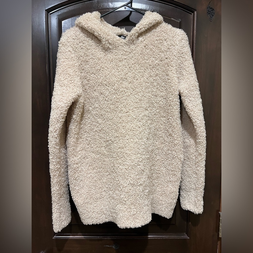 Beige Sherpa Hoodie